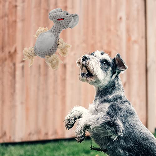 Balacoo Navidad Squeaker Perro Juguete Elefante Durable Relleno Animal Peluche Juguete de Paño Juguetes para Limpiar Dientes para Pequeños Perros Grandes Medianos