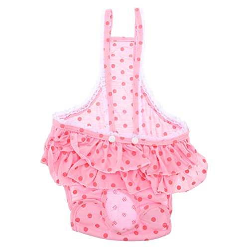 Balacoo Pañal Perro Reutilizable Pantie Pantie Pantalones Pantalones Fisiológicos Pantalones de Uso Doméstico Pañal Maste de Mascota Foros para Niña Mascotas Suministros Pink S