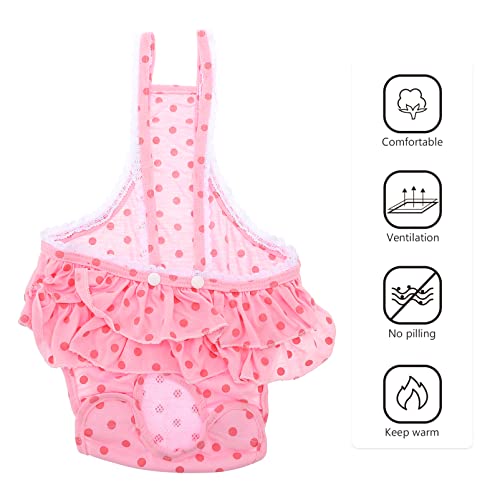 Balacoo Pañal Perro Reutilizable Pantie Pantie Pantalones Pantalones Fisiológicos Pantalones de Uso Doméstico Pañal Maste de Mascota Foros para Niña Mascotas Suministros Pink S