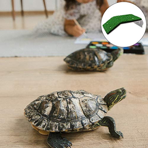 Balacoo Plataforma de Césped para Tortuga Plataforma de Descanso para Tortuga Plataforma de Escalada para Tortuga Falsa Rampa para Tortuga Tanque de Tortuga Cangrejo Reptil S