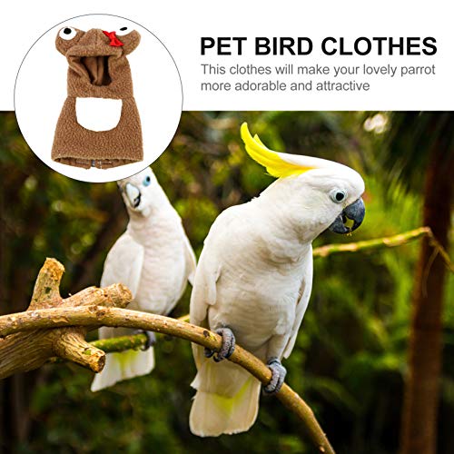 Balacoo Traje de Vuelo de Pájaro Ropa de Invierno de Loro Vellón Cálido Pañal de Pájaro Pañales Sudadera con Capucha de Loro Disfraz de Pájaro para Loro Periquito Cacatúa Cacatúa M