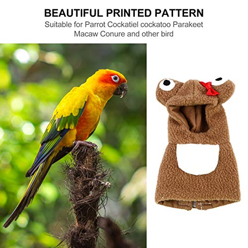 Balacoo Traje de Vuelo de Pájaro Ropa de Invierno de Loro Vellón Cálido Pañal de Pájaro Pañales Sudadera con Capucha de Loro Disfraz de Pájaro para Loro Periquito Cacatúa Cacatúa M