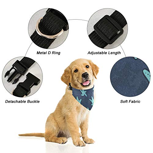 Bandana para perro con hebilla ajustable, collar de estrella de mar, bufanda triangular, lavable para perros pequeños, medianos y grandes cachorros 2010273