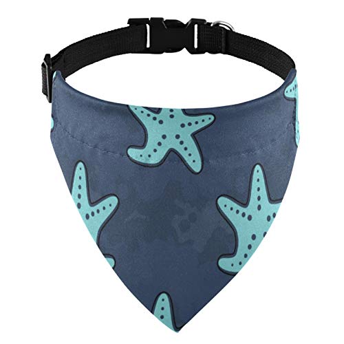 Bandana para perro con hebilla ajustable, collar de estrella de mar, bufanda triangular, lavable para perros pequeños, medianos y grandes cachorros 2010273