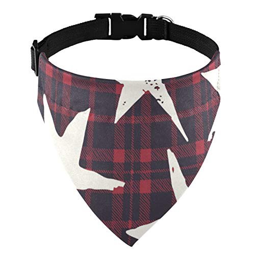 Bandana para perro con hebilla ajustable escocesa escocés estrella collar de perro triángulo bufanda lavable para perros pequeños medianos grandes 2010070