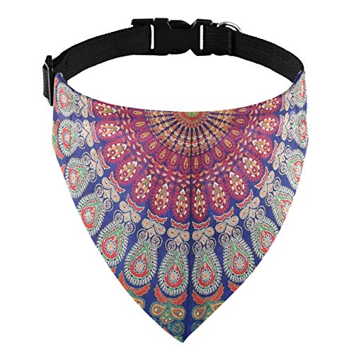 Bandana para perro con hebilla ajustable, Mandala Bohemia collar de perro triángulo bufanda lavable para perros pequeños medianos grandes 2010047