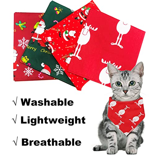 Bandanas de Perros de Navidad,4 Piezas Mascota Navidad Baberos,Navidad Baberos Lavables de Perros Pañuelo Bufanda de Mascota Mascotas Babero,Pañuelo Bufanda de Mascota Navidad (B)