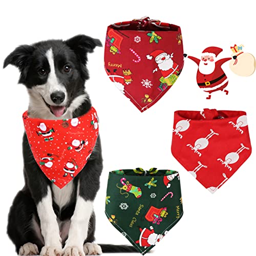 Bandanas de Perros de Navidad,4 Piezas Mascota Navidad Baberos,Navidad Baberos Lavables de Perros Pañuelo Bufanda de Mascota Mascotas Babero,Pañuelo Bufanda de Mascota Navidad (B)