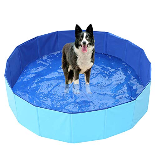 Bañera Plegable para Perros,Piscina para mascotas Piscina para perros Mesa de arena para gatos Bañera Piscina para niños plegable Piscina Kimchi Factory Outlet-blue_60x20cm,Piscina para Mascotas