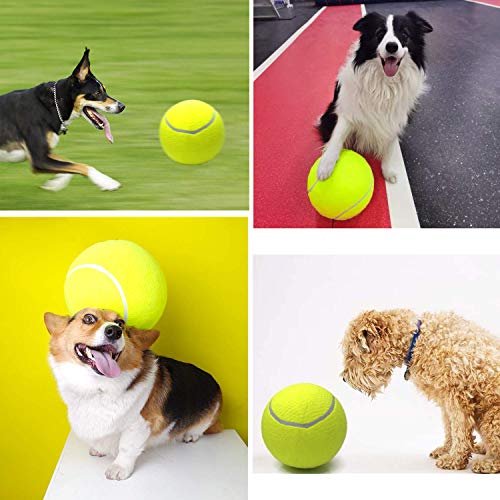 bangminda 24CM Pelota de Tenis Gigante para Perro Mascotas, Pelota de Juguete para Perro, Juguete Ejercicio Entrenamiento para Perros Mascotas