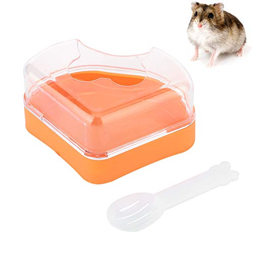 Baño de Arena de Hámster, arena de chinchilla para hamster, Baño de arena para hámster con pala, Caja de arena para hámster, Bandeja de inodoro de esquina para hámster Totoro Chinchilla