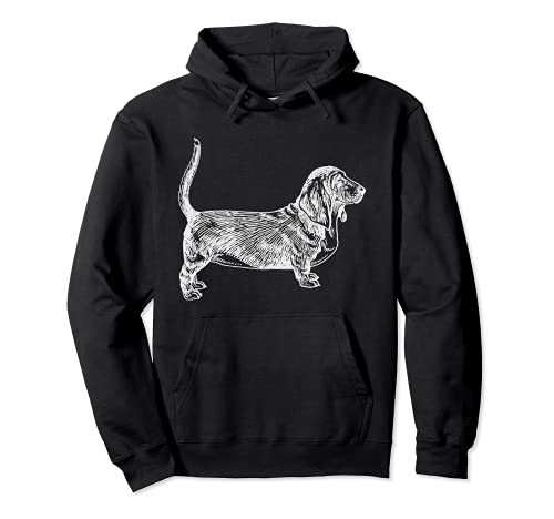 Basset Hound Perro Mascotas Caza Aroma Animal Dibujo Sudadera con Capucha