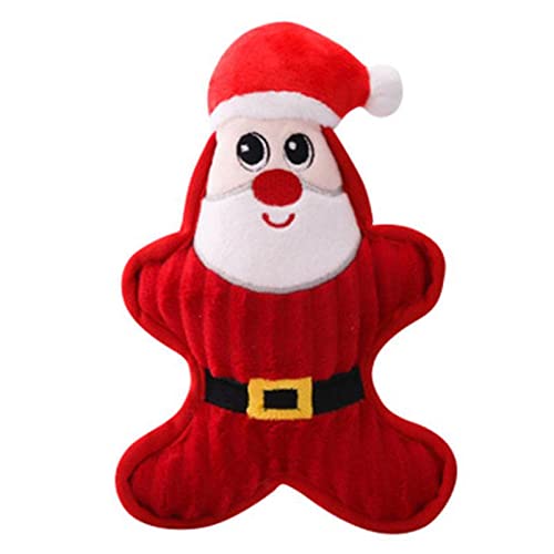 Bblythe Juguete de peluche para perros y mascotas, juguete de peluche para masticar, juguete de dentición para perros medianos y pequeños, estilo Santa (1 #)