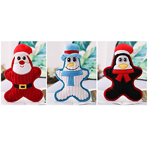 Bblythe Juguete de peluche para perros y mascotas, juguete de peluche para masticar, juguete de dentición para perros medianos y pequeños, estilo Santa (1 #)