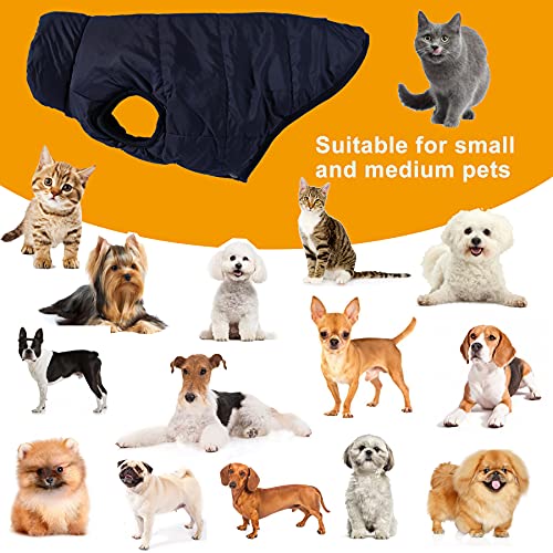 BCASE, Chaleco para Mascota, Ropa de Invierno Cálida y Resistente al Frío, Interior con Forro Acolchado, Ropa para Gato, Ropa para Perro, Color Azul Marino. Tallas S, M, L y XL