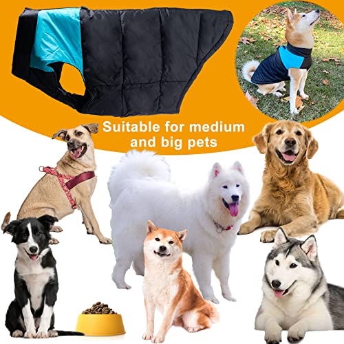 BCASE, Impermeable para Perro, Ropa para Mascotas, a Prueba de Agua y Nieve, Ropa de Invierno, Perros Grandes, Color Azul. Talla 3XL 4XL 5XL 6XL 7XL