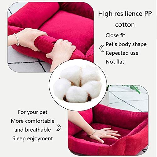 BCCDP Camas para Perros,Cama para Mascotas con Suave cojín Desmontable Pecute Cama de Perros y Gatos Suave Sofá para Perro Cesta para Perro Lavable y Resistente a los arañazos