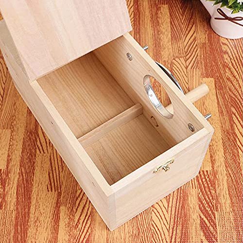 BE-STRONG Nido De Cría De Aves, Caja De Nido De Periquitos De Madera Natural, Caja De Apareamiento De Loros, Jaula De Pajarera, para Agapornis Cacatúas Canarios Caja De Jaulas De Aves De Cría