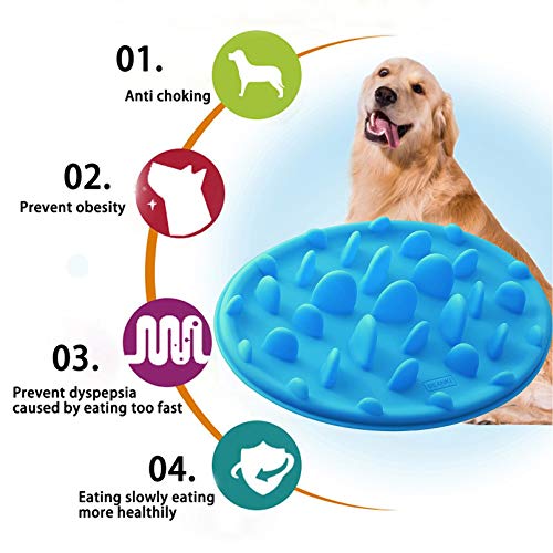 BEANKI Comederos para Perros Gato, Bol de Alimentación Lenta, Silicona Lenta Feeder Cuenco, Mascota Comedero Interactivo, Alimentador Lento para Mascotas Ayudar a la Digestión, Mejorar la Inteligencia