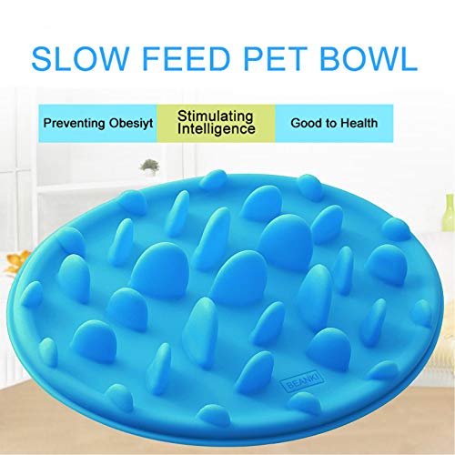 BEANKI Comederos para Perros Gato, Bol de Alimentación Lenta, Silicona Lenta Feeder Cuenco, Mascota Comedero Interactivo, Alimentador Lento para Mascotas Ayudar a la Digestión, Mejorar la Inteligencia