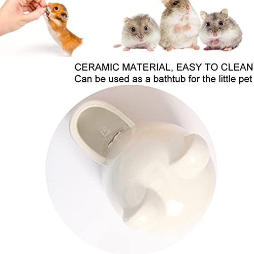 Bebedero Hamster,Botella de Agua para Hámster,Automático Comederos para Cobayas,Bebedero Silencioso de Cerámica,Bebedero Automático para Mascotas Pequeñas,para Conejillo,Hedgehog,Gato,300ML (Blanco)