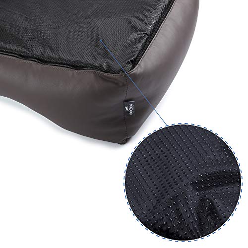 BedDog Premium Cama ortopédica para Perro Buffy, Espuma con Memoria, sofá para Perro, Felpa Regalo - Chocolate (marrón)