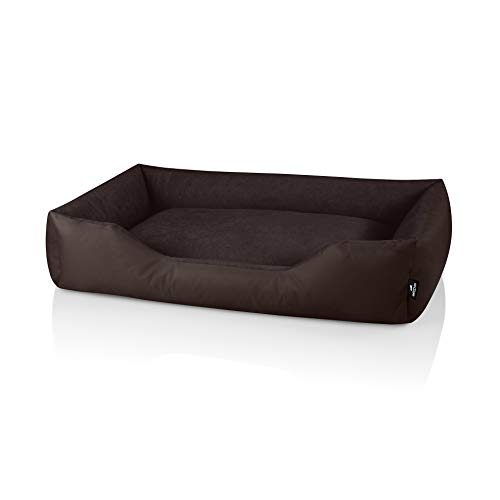 BedDog® Zara colchón para Perro S hasta XXXL, 10 Colores, Cama para Perro, sofá para Perro, Cesta para Perro, XXXL, Chocolate (marrón)