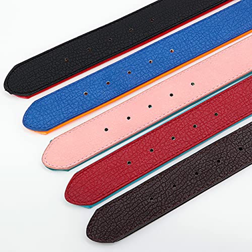 Beirui Collar personalizado de cuero para perro, collar de perro de cuero multicolor para perros de niña, collar de perro acolchado suave para perros pequeños medianos y grandes (negro, 2XL)