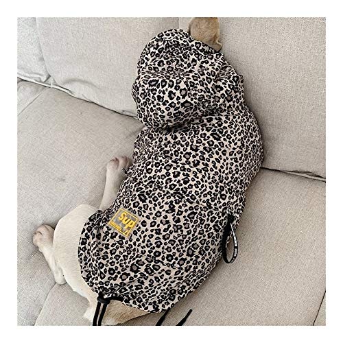 BGDRR Impermeable Ropa for Perros Moda Mascota Perro Impermeable Cachorro Gato Sudadera con Capucha Leopardo Chaqueta pequeña Ropa for Mascotas Suministros for Mascotas Bulldog francés