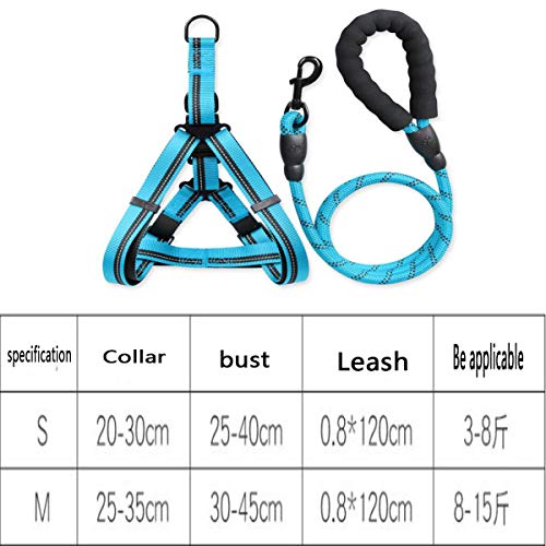 Biluer Arnés y Plomo para Perro, 2PCS Arnés para Perro Arnés de Coche para Perro Arnés Cachorro Arnés de Chaleco para Mascotas para Perros Es Ideal para Caminar A Diario Trotar Entrenar Cazar