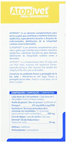 Bioiberica ATOPIVET Perro Gato Suspension Oral 120ML, Estándar, Único