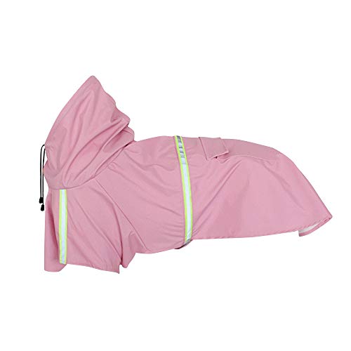 BLEVET Mascota Perro Impermeables con Capucha Chubasqueros para pequeña Medianas Grandes Perros MZ058 (4XL, Pink)