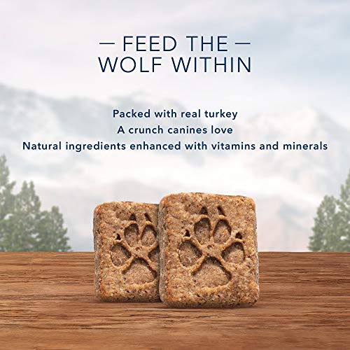 Blue Buffalo Wilderness Trail Treats - Galletas para Perros crujientes sin Granos de Alta proteína, Receta de Pavo Bolsa de 24 onzas