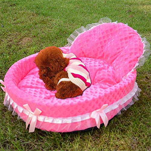 BOENTA Cama para Gatos Cama Perro Mediano De Peluche Cama del Perro La Princesa Cama del Animal doméstico Nido Mascota Suave Cama del Perro Rose Red