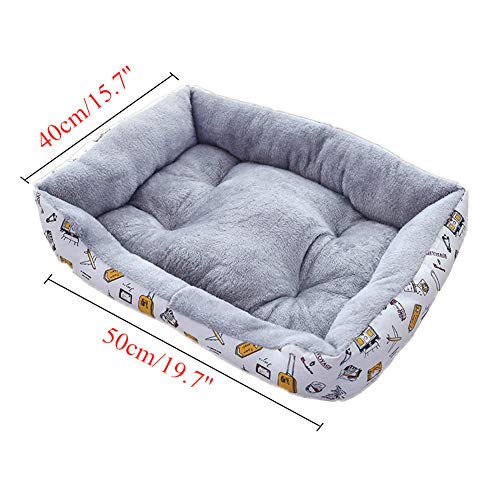 BOENTA Caseta Perro Interior Cama Gato De Lujo Cama del Perro Cama del Animal doméstico Gato Cesta Cachorro Cama Caliente Cama del Perro Perro pequeño 2,Grey