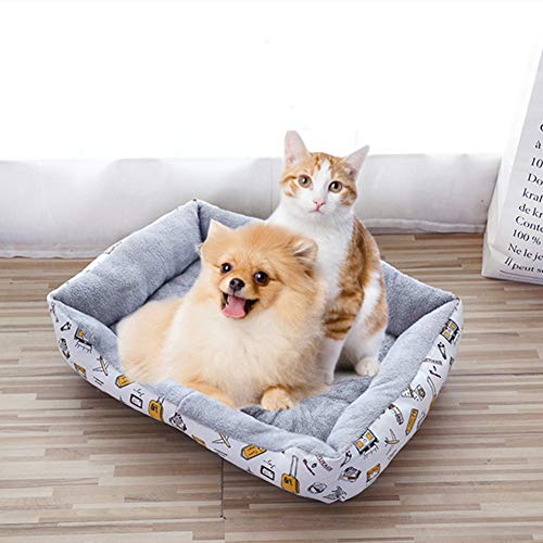 BOENTA Caseta Perro Interior Cama Gato De Lujo Cama del Perro Cama del Animal doméstico Gato Cesta Cachorro Cama Caliente Cama del Perro Perro pequeño 2,Grey