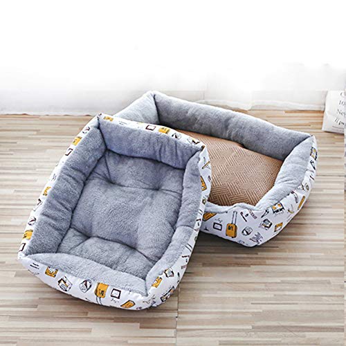 BOENTA Caseta Perro Interior Cama Gato De Lujo Cama del Perro Cama del Animal doméstico Gato Cesta Cachorro Cama Caliente Cama del Perro Perro pequeño 2,Grey