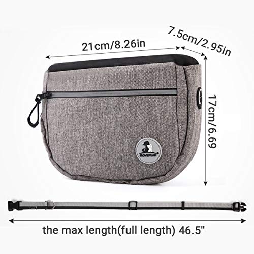 Bolsa de Entrenamiento para Perros, Bolsa de comida para perros Golosinas, Mochila de Entrenamiento para Perros con cintura ajustable, Práctica Bolsa para chucherías de Perro para Entrenamiento