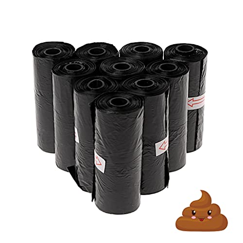 Bolsas para Excrementos de Perro, con Dispensador y Clip para Correa, Pack de 20 Rollos X 15 .300 Bolsas, Color Negro, Antifugas y Seguras, Extra Gruesas, Fuertes, Bolsas para Cacas de Perro