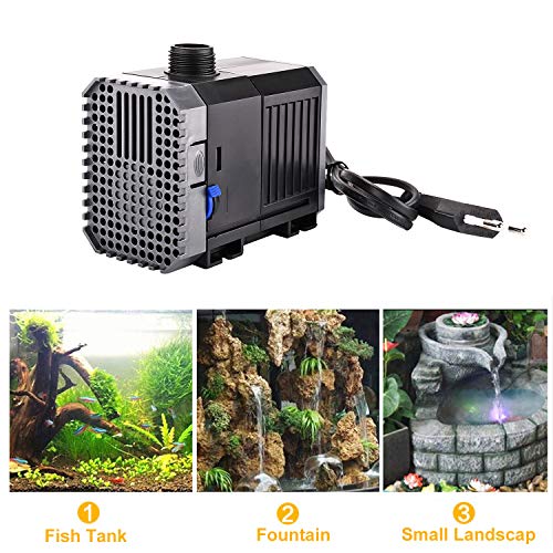 Bomba Sumergible para Pecera o Acuario,SUNSUN CHJ-1500 25W 1500L/h, Submersible Pump Fish Tank de Agua Sumergible, Acuario, Water Strider AC220-240V Acuario Fuentes Estanque Sistemas Hidropónicos