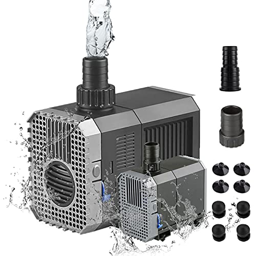 Bomba Sumergible para Pecera o Acuario,SUNSUN CHJ-1500 25W 1500L/h, Submersible Pump Fish Tank de Agua Sumergible, Acuario, Water Strider AC220-240V Acuario Fuentes Estanque Sistemas Hidropónicos