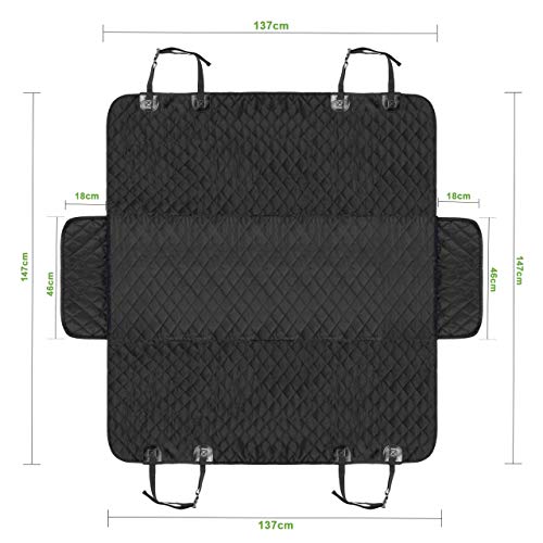 Bonve Pet Cubierta Asiento Coche Perro, Funda Coche Perro Mascota Impermeable, Alfombra de Asiento Coche Perro de Estilo Hamaca, Protector Coche Perro Antidesliante, 147cm x 137cm, Fácil de Instalar