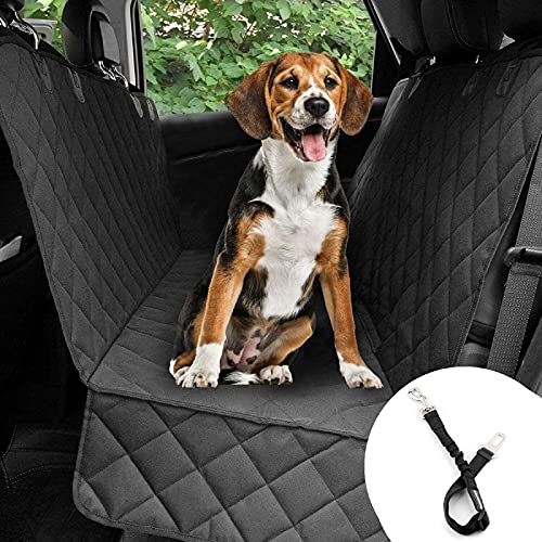 Bonve Pet Cubierta Asiento Coche Perro, Funda Coche Perro Mascota Impermeable, Alfombra de Asiento Coche Perro de Estilo Hamaca, Protector Coche Perro Antidesliante, 147cm x 137cm, Fácil de Instalar