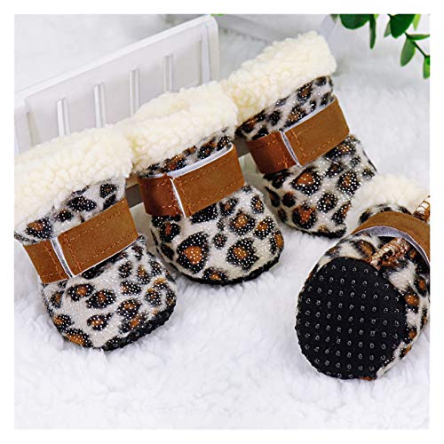 Botas Para Perros 4pcs Botillas de nieve para perros de invierno para perros antideslizantes para perros pequeños Cat Puppy zapatos calcetines botas para mascotas para Chihuahua Zapatos Para Perros