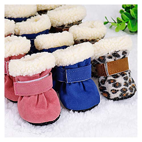 Botas Para Perros 4pcs Botillas de nieve para perros de invierno para perros antideslizantes para perros pequeños Cat Puppy zapatos calcetines botas para mascotas para Chihuahua Zapatos Para Perros