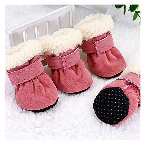 Botas Para Perros 4pcs Botillas de nieve para perros de invierno para perros antideslizantes para perros pequeños Cat Puppy zapatos calcetines botas para mascotas para Chihuahua Zapatos Para Perros