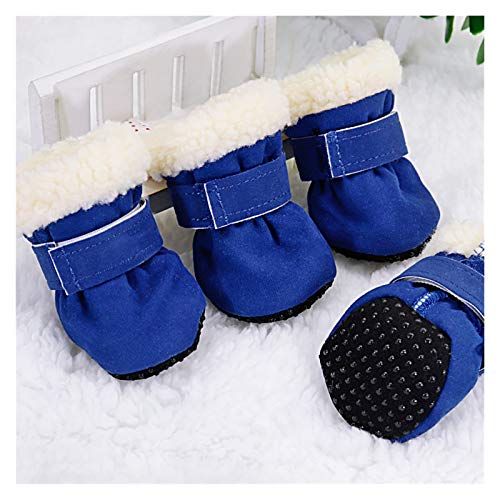 Botas Para Perros,Zapatos Para Perros 4pcs Botillas de nieve para perros de invierno para perros antideslizantes para perros pequeños Cat Puppy zapatos calcetines botas para mascotas para Chihuahua