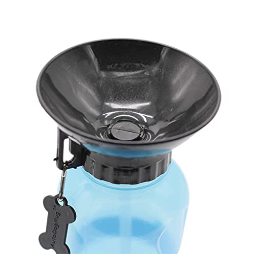 Botella de Agua para Perros de 500 ml, Botella de Agua para Mascotas Portátil, Botella de Agua Portátil para Perros, Se Utiliza para Acampar, Caminar, IR de Excursión (Azul)