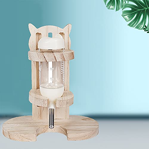 Botella para Beber Roedores, Dispensador de Agua para Animales Pequeños, Dispensador de Agua de Hámster, con Soporte de Madera Ajustable, para Hámsters Enanos, Hámsters Dorados, Ratones Colores