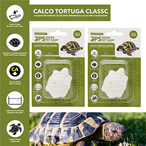 BPS 2 Pcs Bloque de Calcio para Tortugas Grande Natural Complemento Básico BPS-4133 * 2